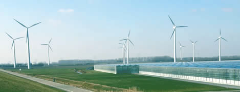 een windmolen Zomaar een windparkje ergens in Nederland